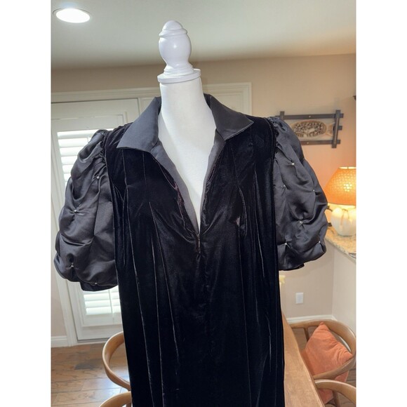 VTG David Brown Saks Fifth Ave Velvet Opera Maxi Gown Old Hollywood Couture L - Picture 5 of 14